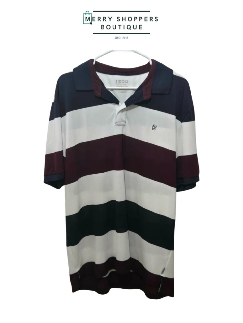 Men’s Striped Short Sleeve Performance Izod Shirt